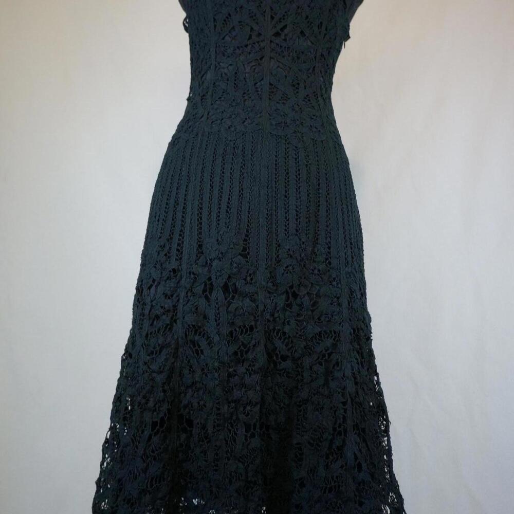 Betsey Johnson Black Crochet Dress Size 6